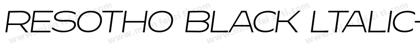 Resotho Black ltalic字体转换